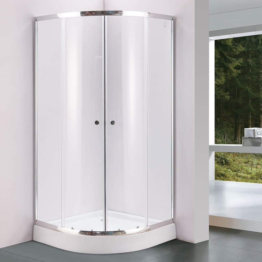 Oвална душ кабина с корито 80x80x195см 8130ER SET