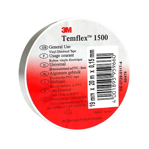 Изолирбанд 3М Temflex 1500 бял 10м/15мм 
