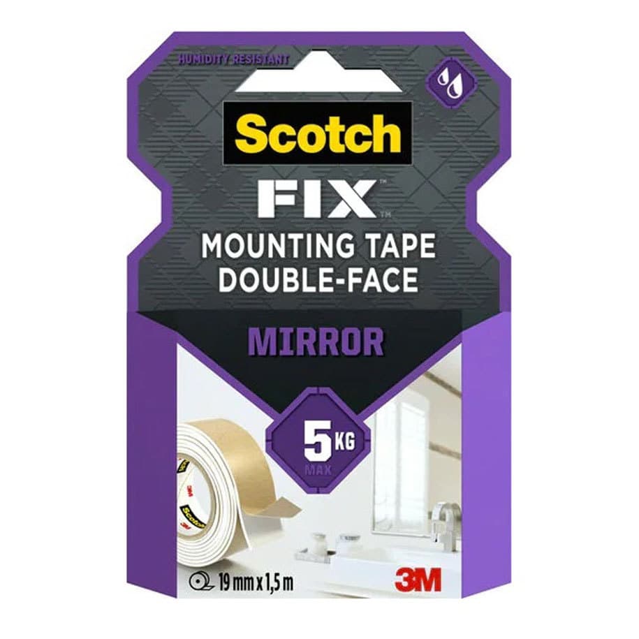 Двустранна лента за огледала 3M Scotch 40031915 1.5м/19мм PU