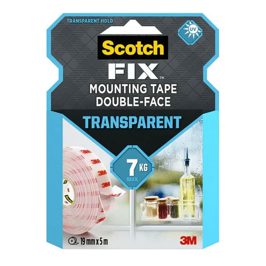 Монтажна лента VHB 3M Scotch 40041950 UV прозрачна 5м/19мм