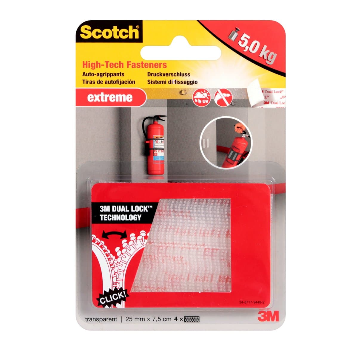 Монтажна лента 6730 3M Scotch Dual Lock VHB прозрачна 4х25мм / 7.5см 