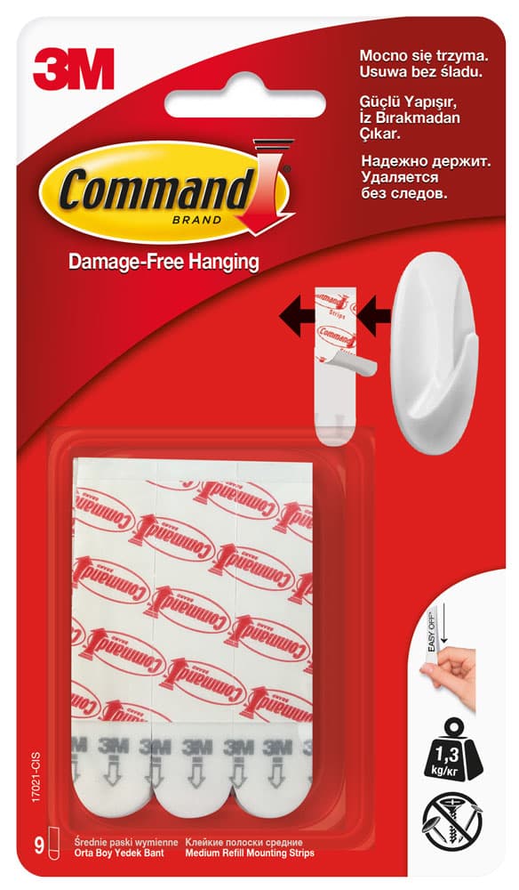 Монтажни лепенки 3M Command 17021CLR M / 0.9 кг