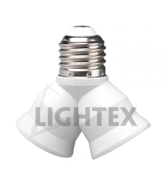 Преходник от Е27 към 2xE27 Lightex