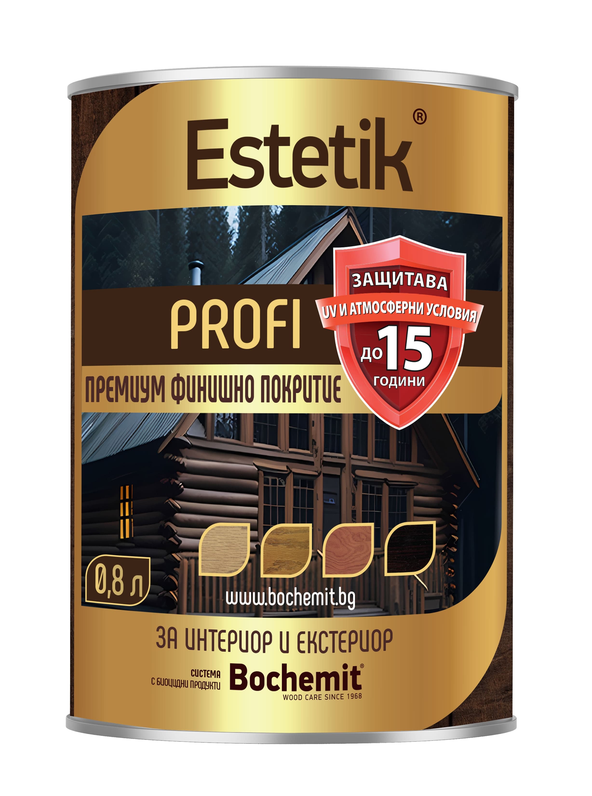 Импрегнатор на маслена основа Бохемит Estetik Profi 15 Палисандър 800мл