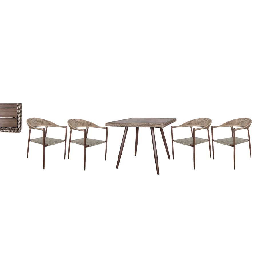Бистро сет 5 части Polywood Natural