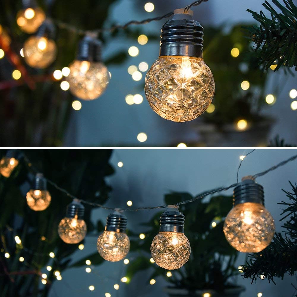 Соларни лампи за градина SSL-6122 LED / 10 броя  / 3,9м