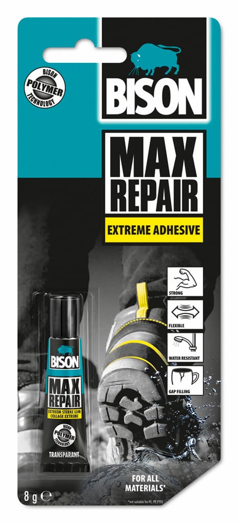 Монтажно лепило Bison Max Repair Extreme Adhesive ® туба 8 гр / блистер