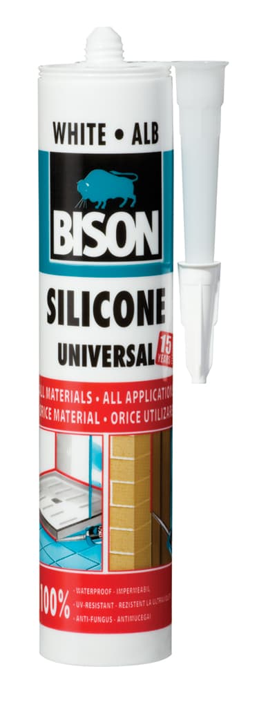 Универсален силикон Bison Silicone Universal ® 280 мл / картуш / бял