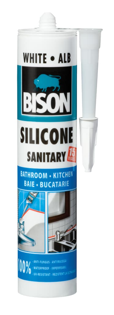 Санитарен силикон Bison Silicone Sanitary ® 280 мл / картуш / бял