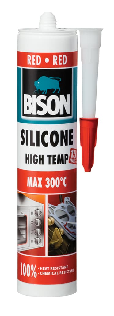 Топло и маслоустойчив силикон Bison High Temp ® 280 мл / картуш