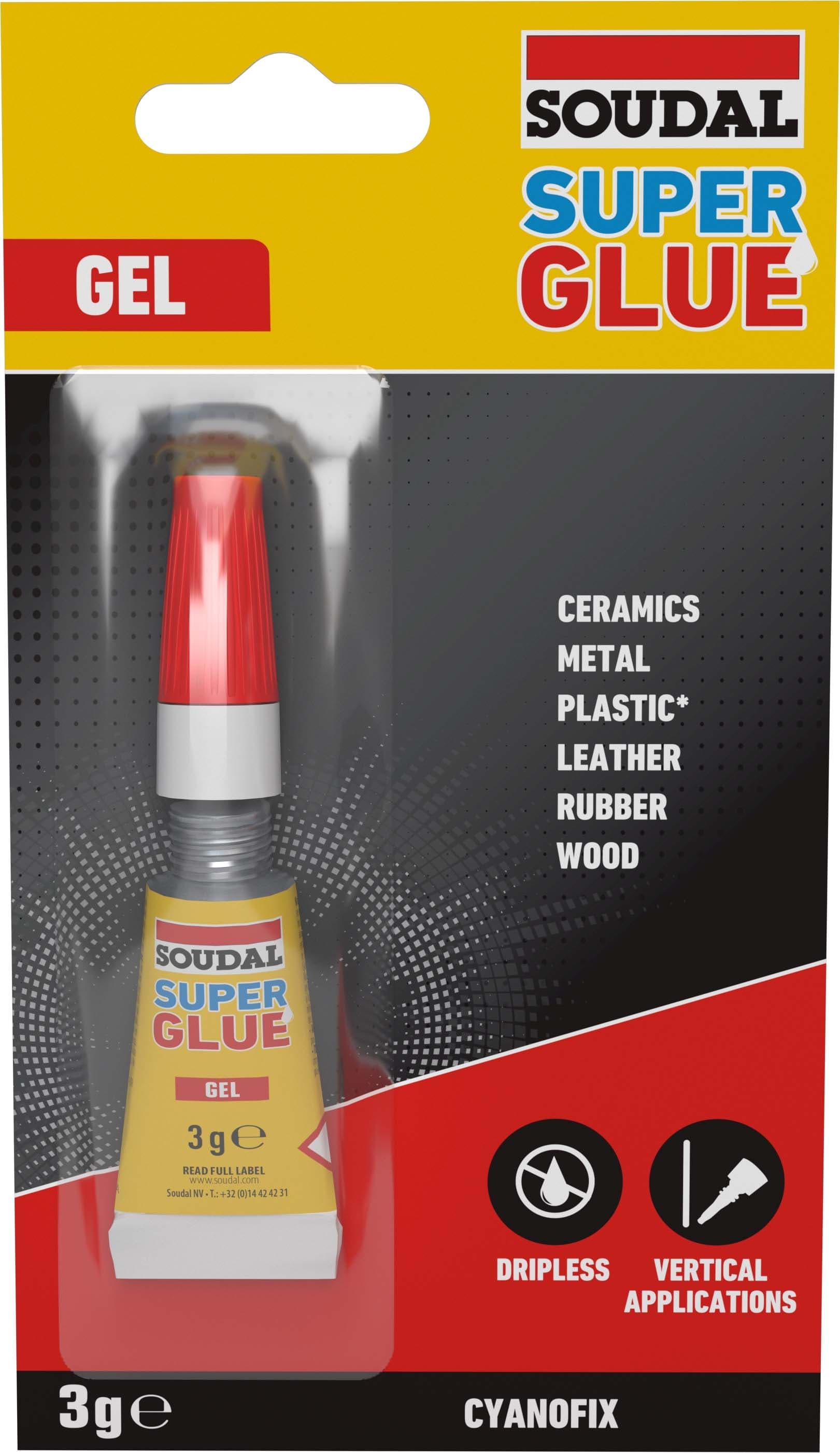 Секундно лепило Soudal Cyano gel 3 г