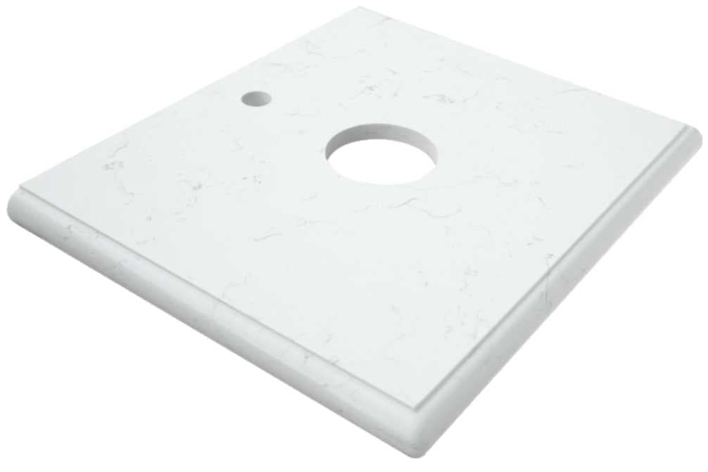 Плот за баня кварцов камък Inter Ceramic Pietra бял