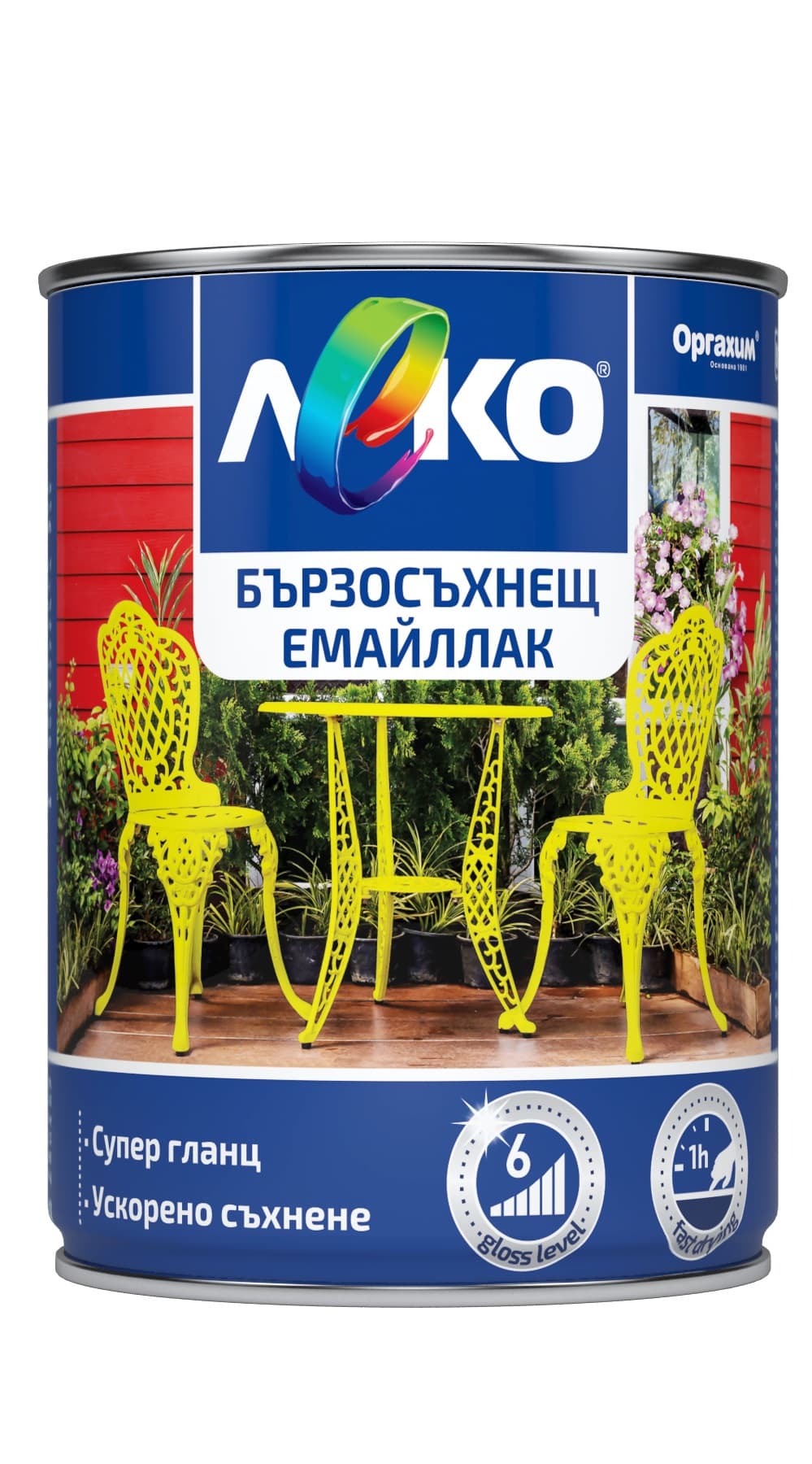 Бързосъхнещ емайллак Леко RAL 3020 червен / 0.65L