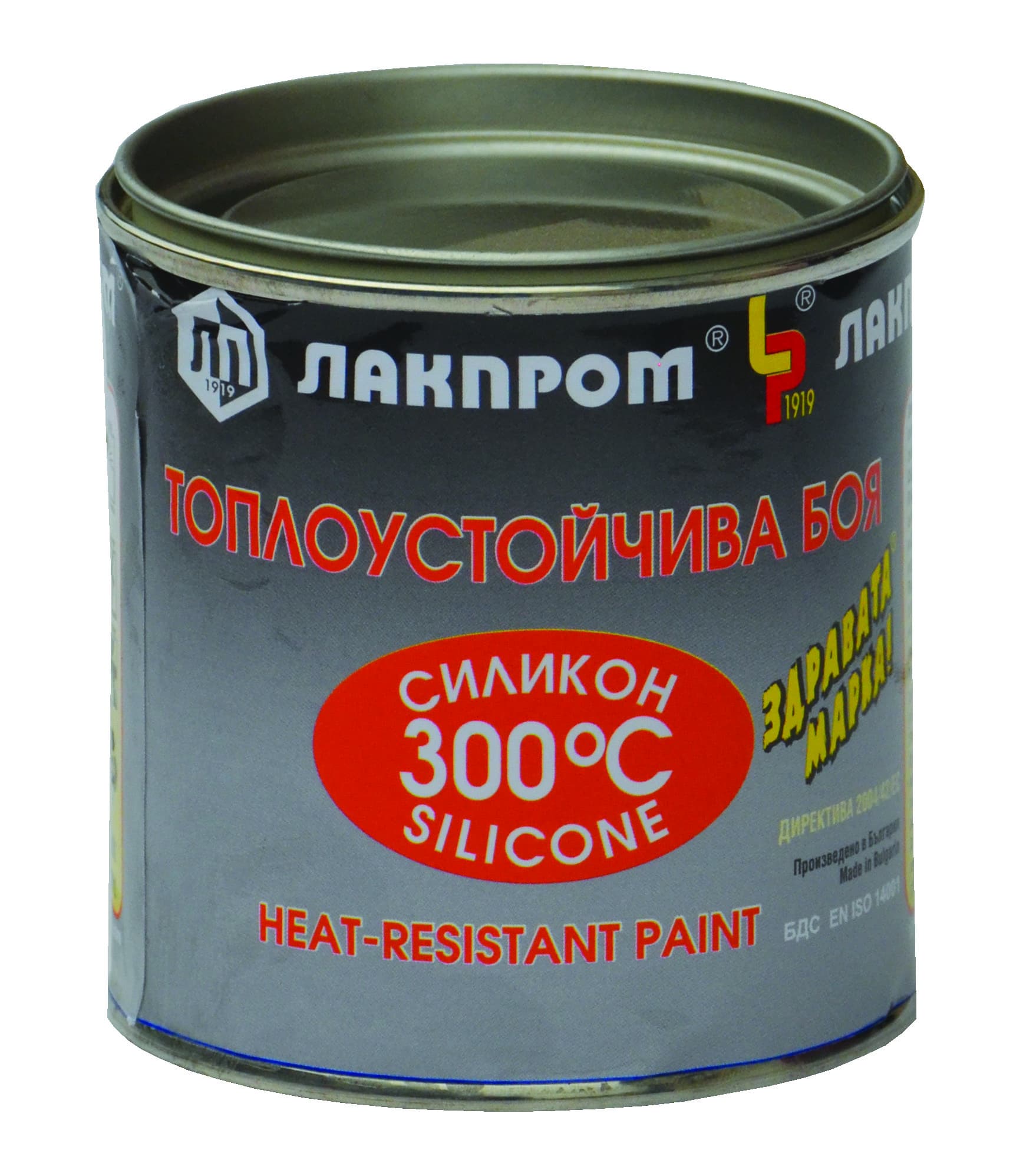 Топлоустойчива боя силикон 300°С 220 ml черна