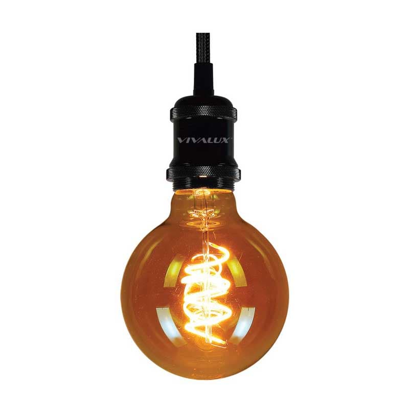 LED крушка филамент Vivalux GFD95 4W E27 2200K Flick Deco LED Винтидж