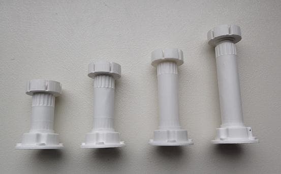 PVC крак база за кухненски шкаф 120х140мм бял