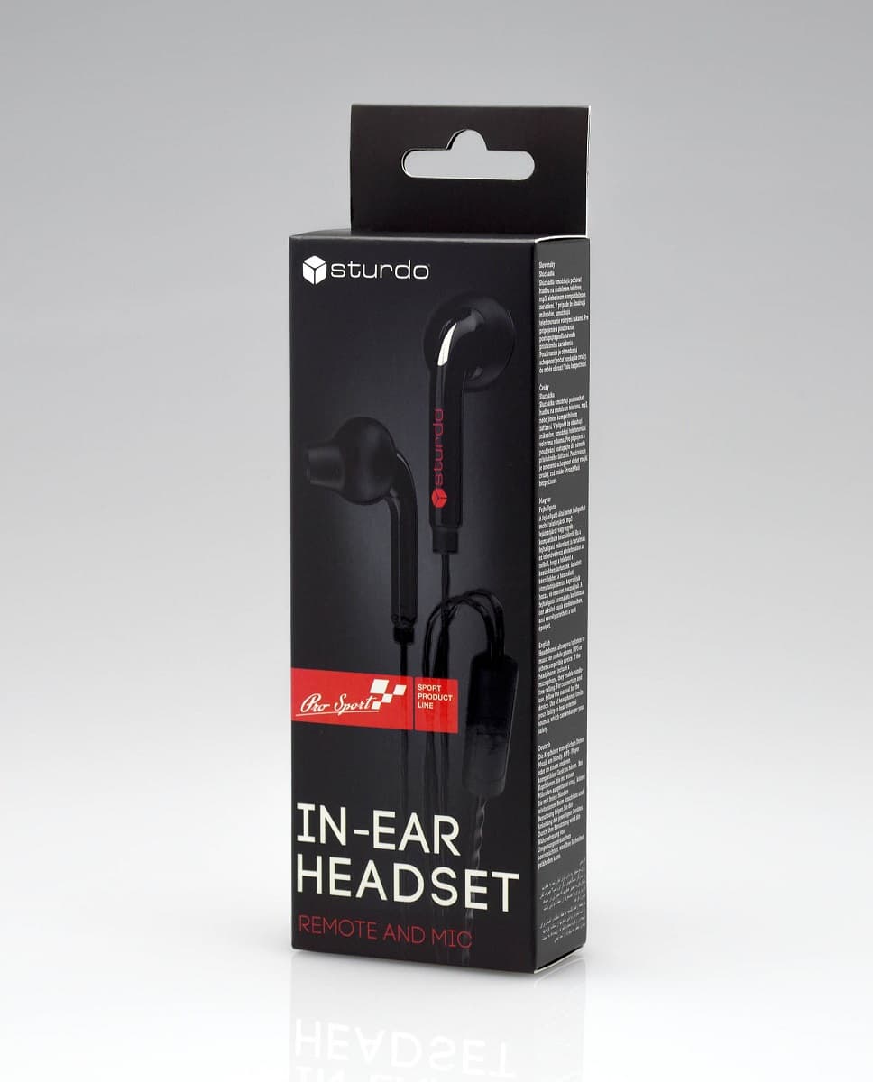 Слушалки с микрофон Sturdo In-Ear Pro Sport 3.5mm черни