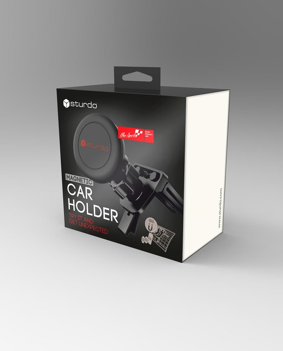 Магнитна стойка за автомобил Sturdo Magnetic Car Holder / Vent Mount черен
