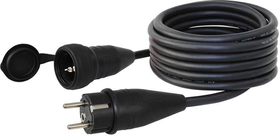 Удължител Commel H05RR-F 3х2.5мм2 IP44 черен кабел 10м