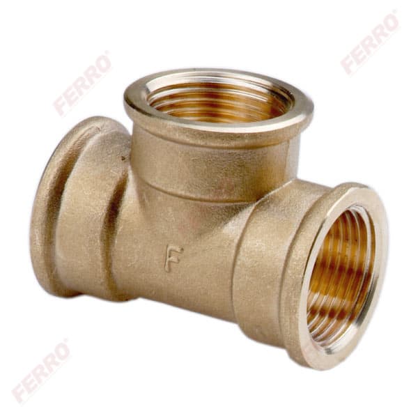 Тройник месинг Ferro 3/4"