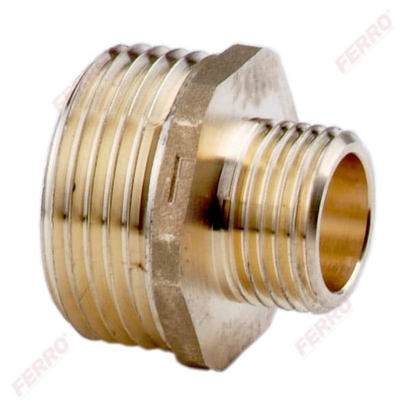 Нипел месинг Ferro 1x1/2"