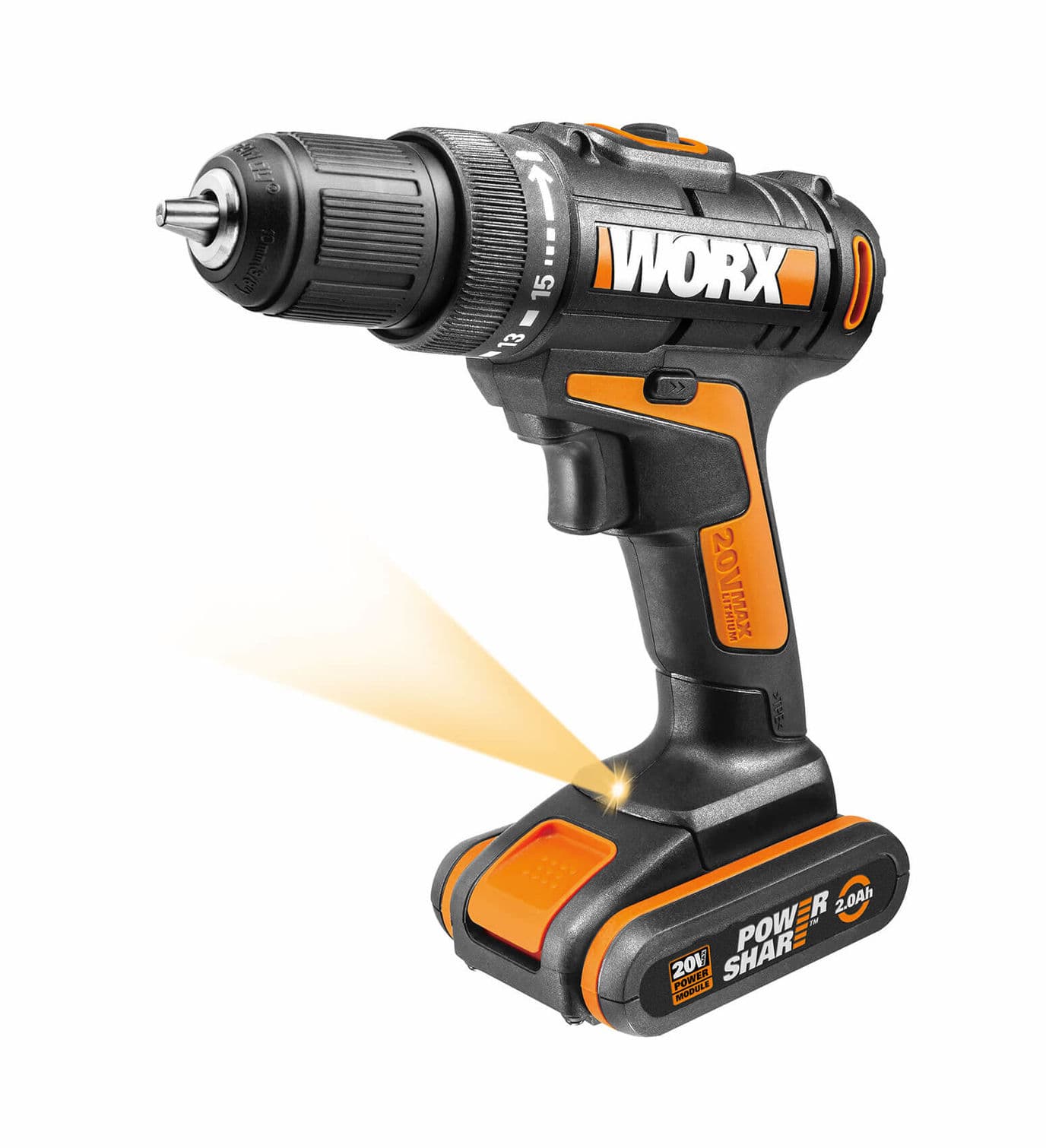 Акумулаторна бормашина Worx WX101.1 20V / 30Nm 