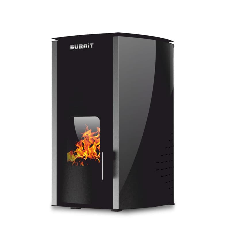 Пелетна камина Burnit Comfort 18 с водна риза / черен цвят
