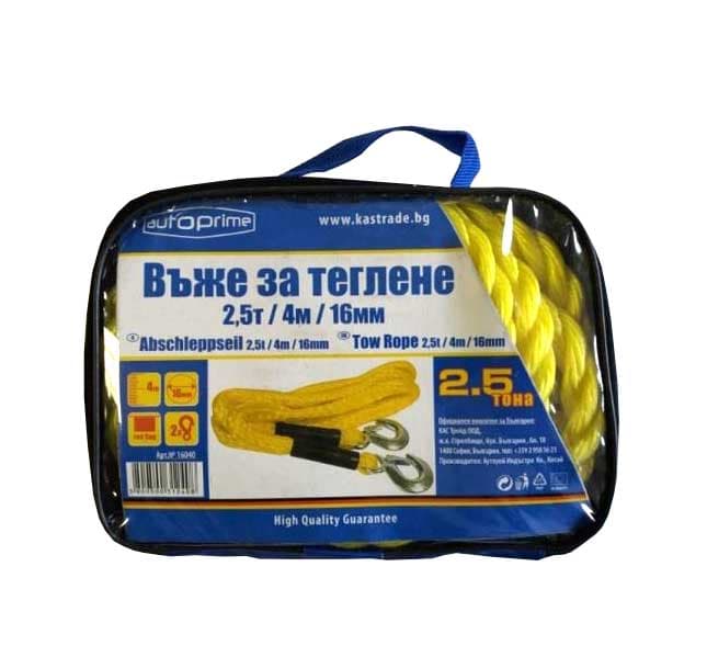 Въже за теглене 2,5т / 4м / 16мм Autoprime