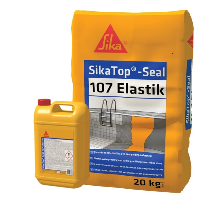 Двукомпонентна хидроизолация SikaTop - Seal 107 Elastik