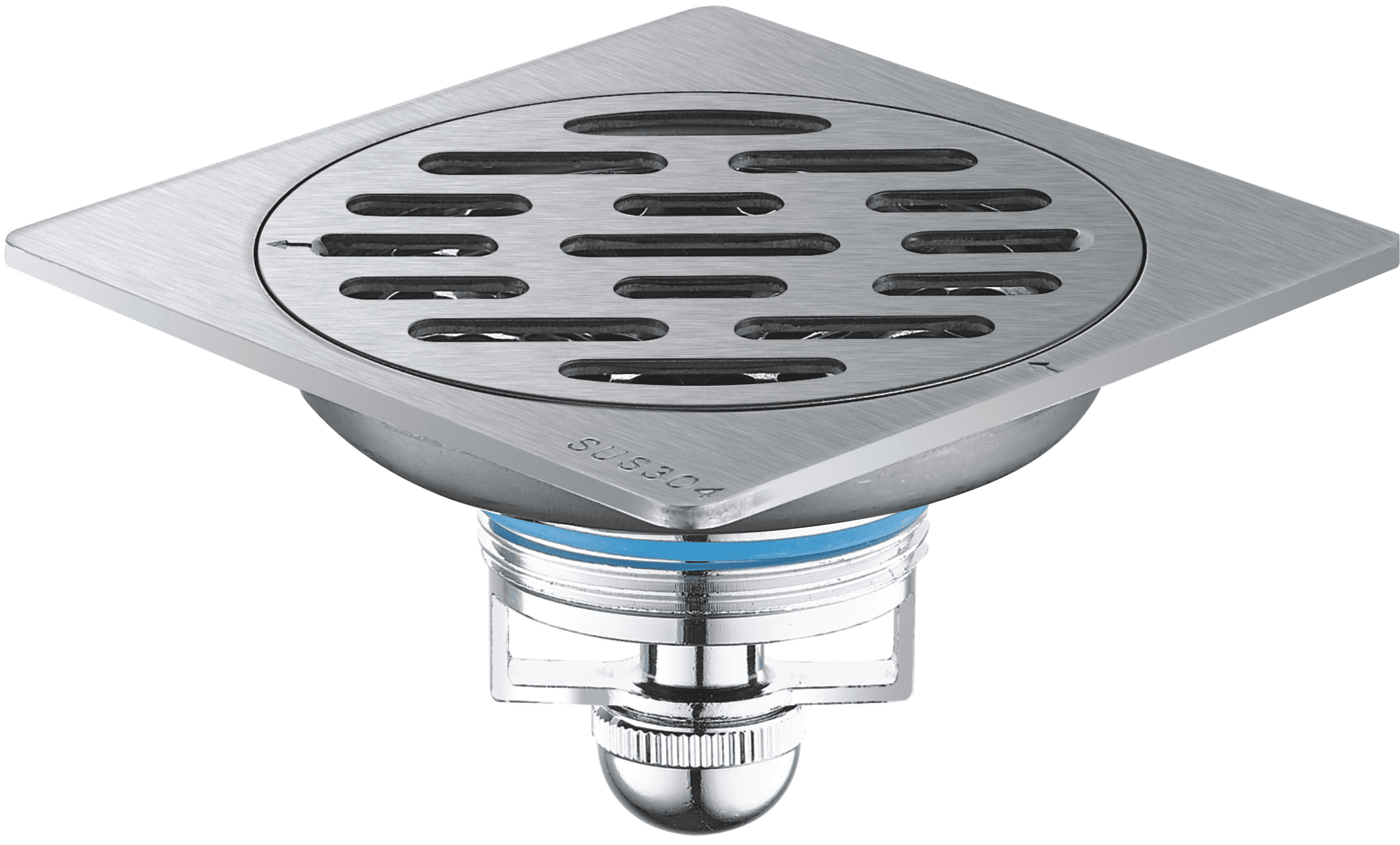Точков подов прав/рогов сифон MAGdrain Classic Inox PC01G55-B 100x100мм / ф50мм      