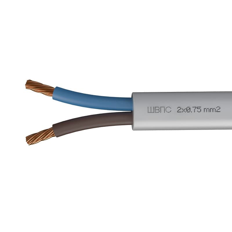 Кабел ШВПС H05VV-F / 2х0.75 бял