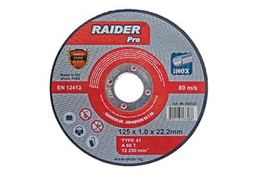 Диск за метал Raider RDP A60T Inox 115х1.0х22.2мм