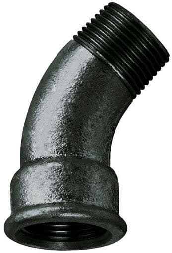 Поцинкована дълга дъга TSP 45° 1" МЖ
