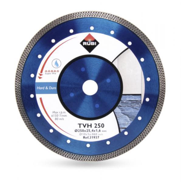 Диамантен диск за мокро рязане на твърди материали Rubi Turbo Viper-TVH ø200х25.4мм 