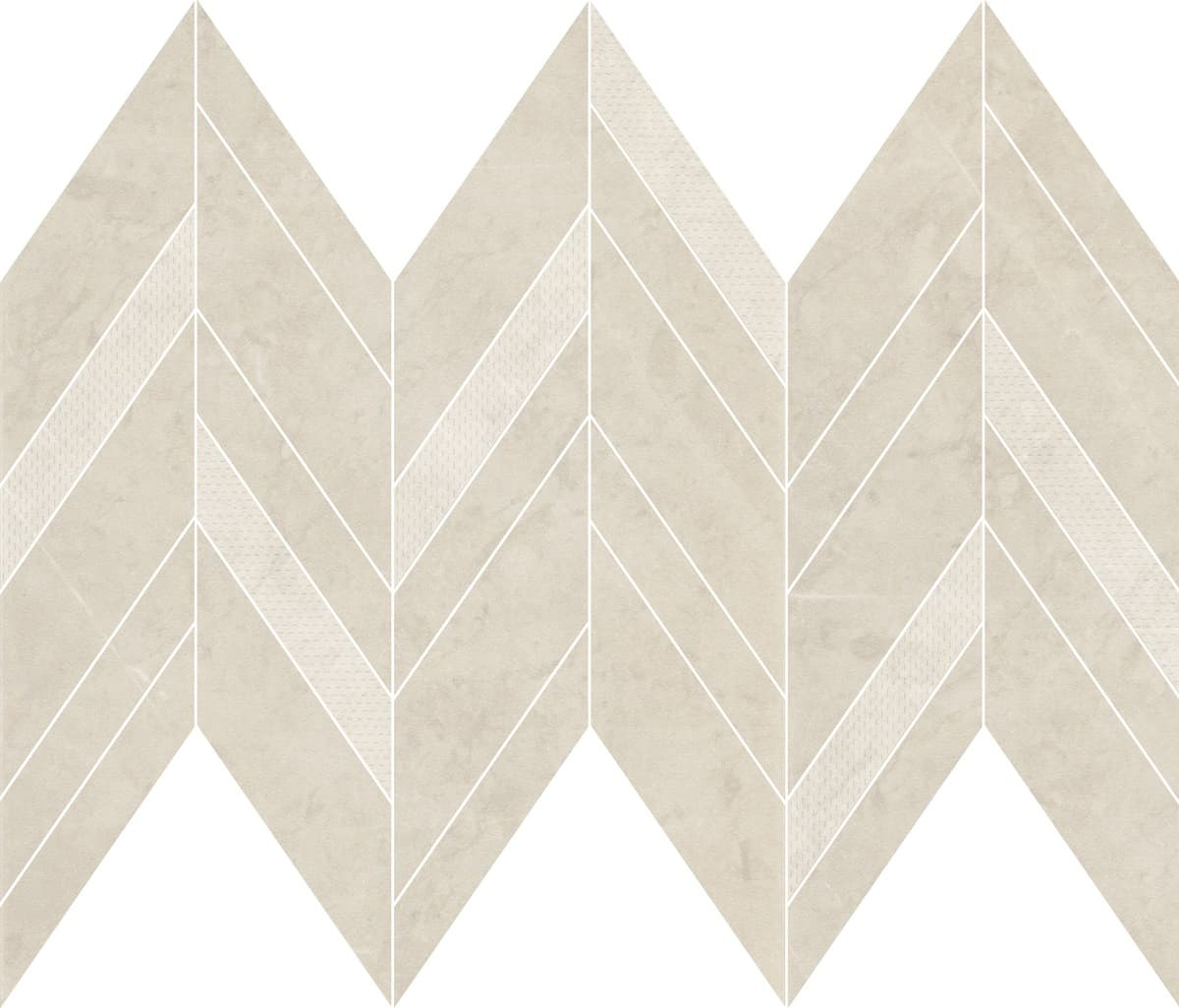 Декоративни плочки Manzila Beige Chevron Mix Mosaic Matt 25,5х29,8