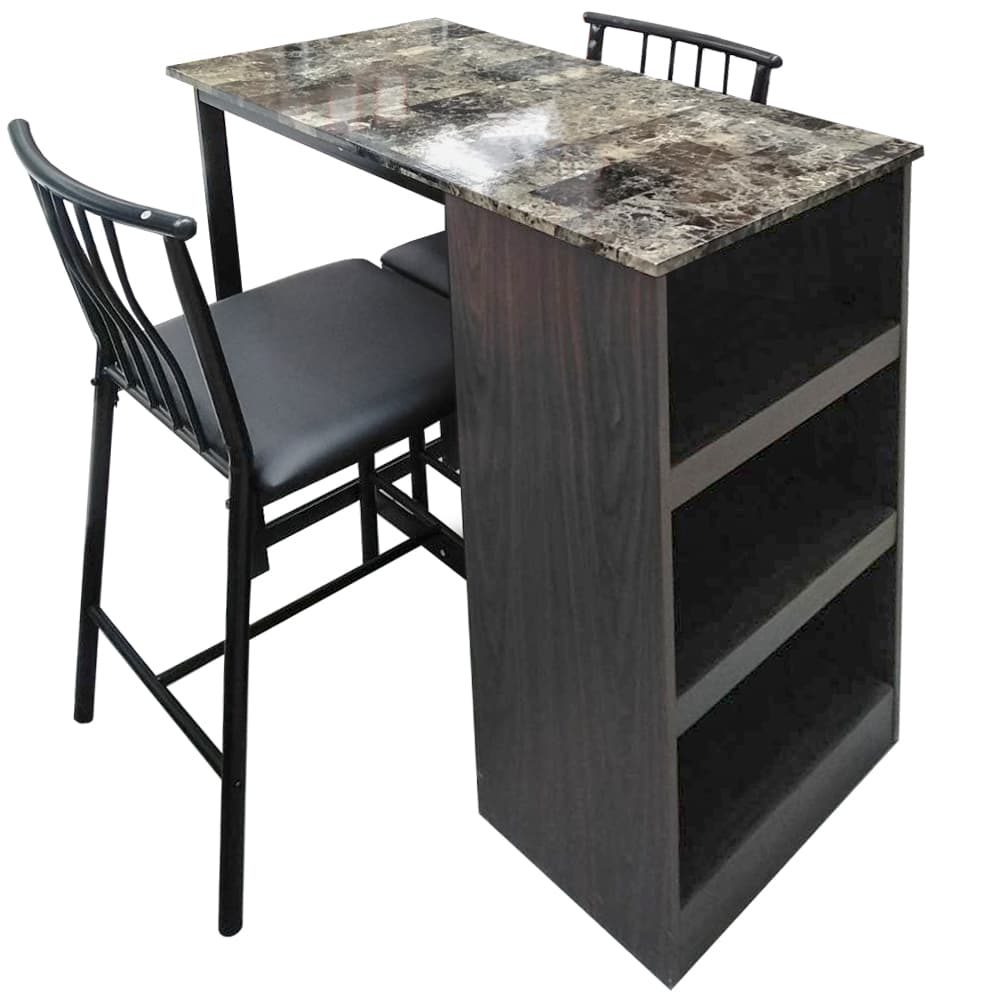 Бар маса + 2 стола Лукс HJ-D9236 метал / MDF 