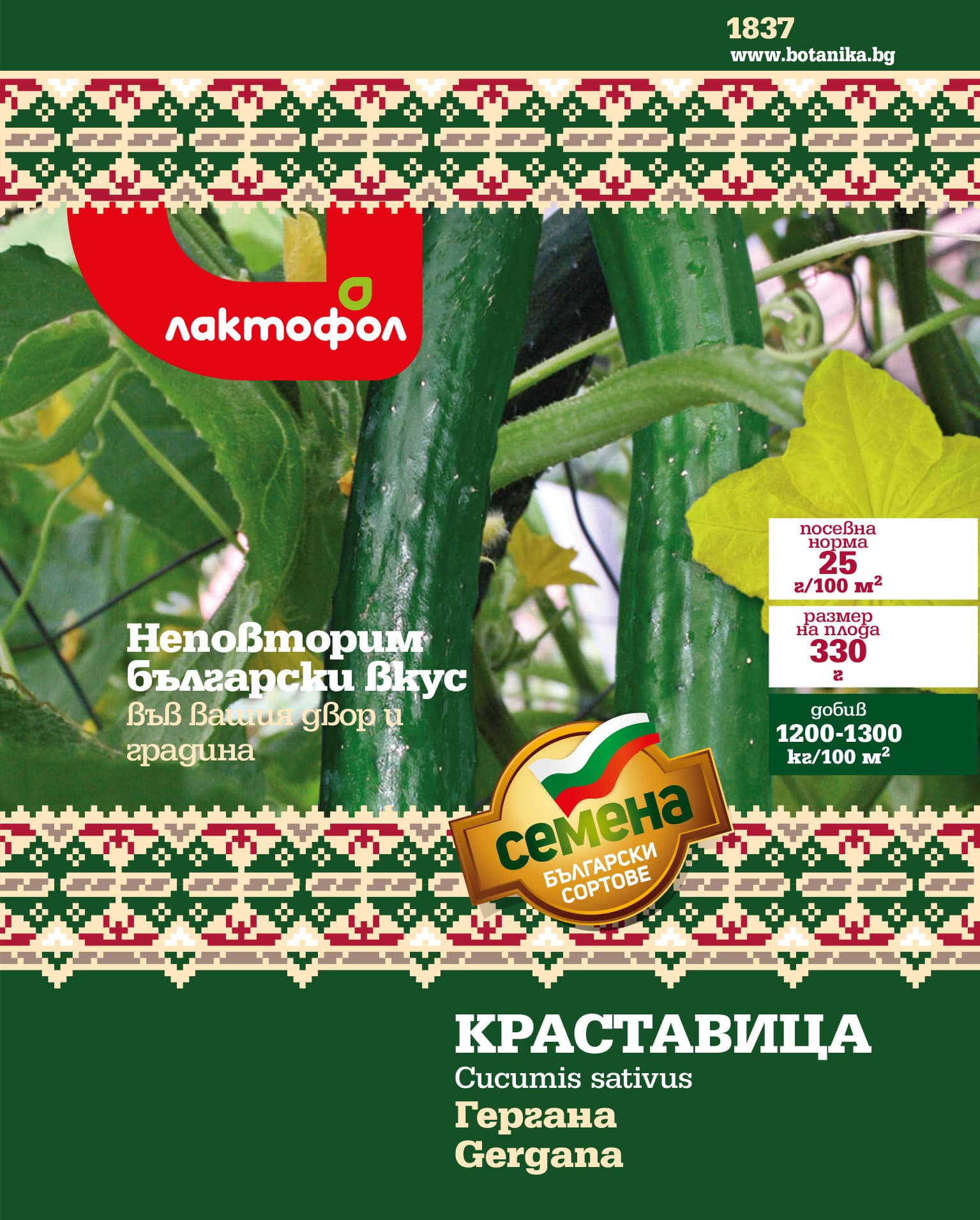Семена Краставица Гергана Български семена