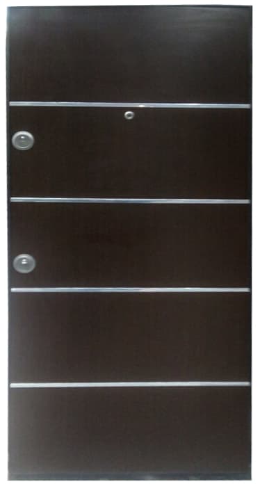 Входна врата серия Composite LP Inox Ceviz Walnut лява 90 х 200