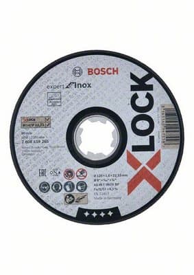 Прав диск за рязане Bosch X-Lock Expert for Inox AS46T INOX BF 125x1.6x22.23мм