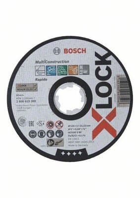 Прав диск за рязане Bosch X-Lock Multi Material ACS 60 V BF 125x1x22.23мм