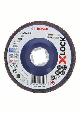Ламелен прав диск Bosch X-Lock Best for Metal X571 / G40 / ø125х22.23мм