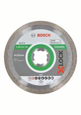Диамантен диск Bosch X-Lock Standard for Ceramic 125x22.23x1.6x7мм