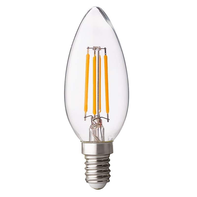 LED крушка UltraLux filament конус E14 4W 4200K 