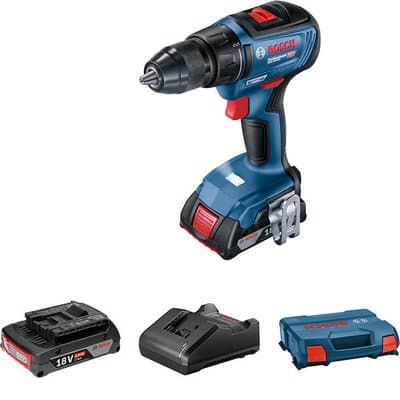  Акумулаторен винтоверт Bosch GSR 18V-50 + 2х2,0Ah батерии + зарядно + L-case