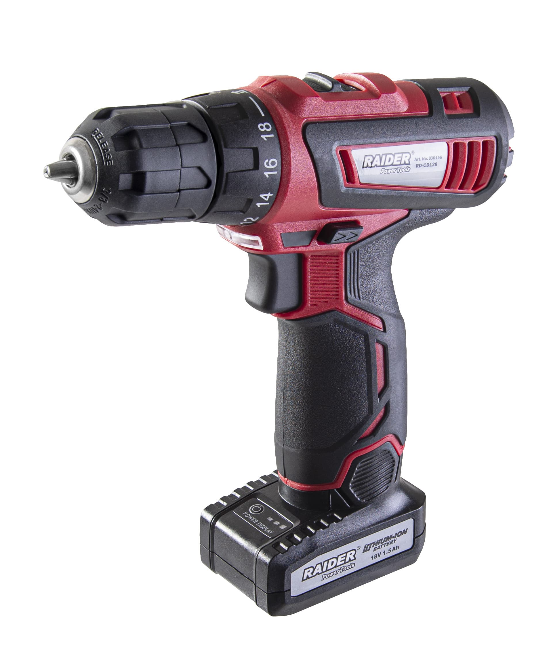 Акумулаторна бормашина Raider RD-CDL28 18V 2x1.5Ah в куфар 