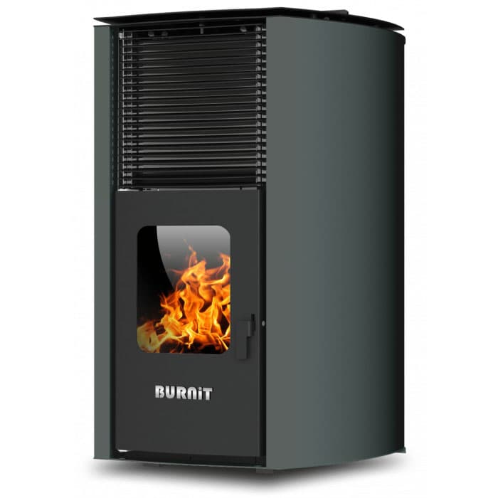 Пелетна камина Burnit Advant 4G 18 с водна риза / сив антрацит