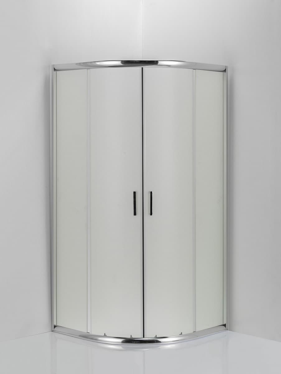 Oвална душ кабина с корито Cascada 8120ER Set / 90x90x195см матово стъкло