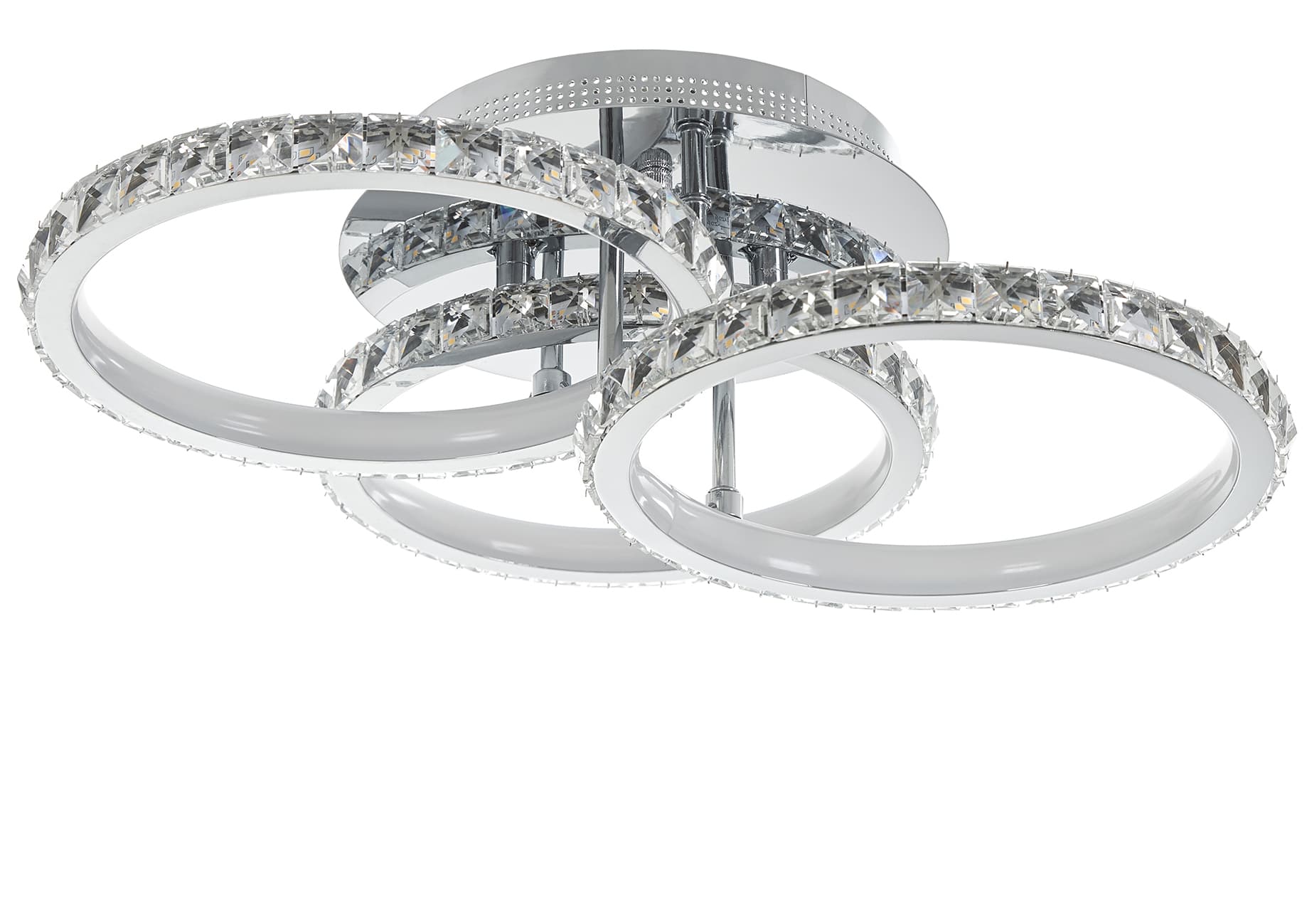 LED плафон Кристал EL 1976/3  SN хром мат