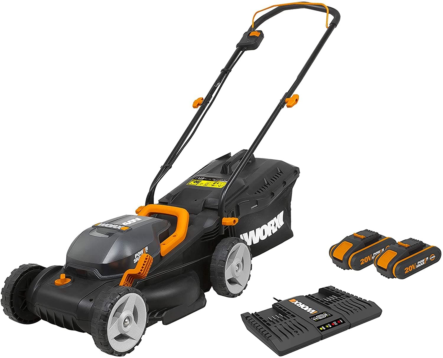 Акумулаторна косачка Worx WG779E / Li-ion 20V 2x2,5Ah + 2 батерии и зарядно