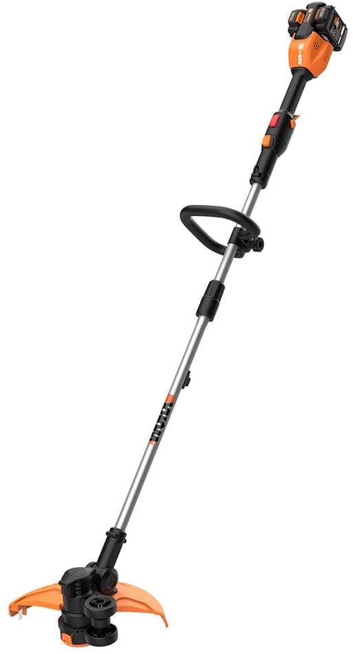 Акумулаторен тример Worx WG184E с батерии 2x20V и двойно зарядно